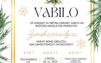 VABILO – BOŽIČNO-NOVOLETNA PRIREDITEV